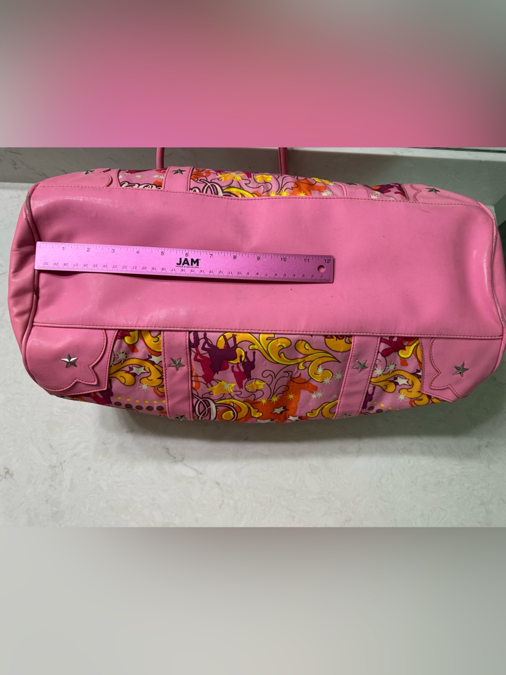 Oilily Pink Multicolor Patterned duffle bad - Picture 3 of 16